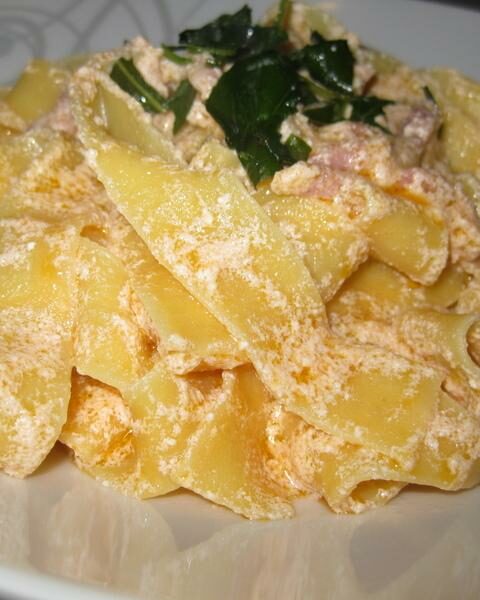 Pasta ricotta e pancetta