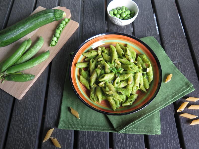 pasta con crema di piselli