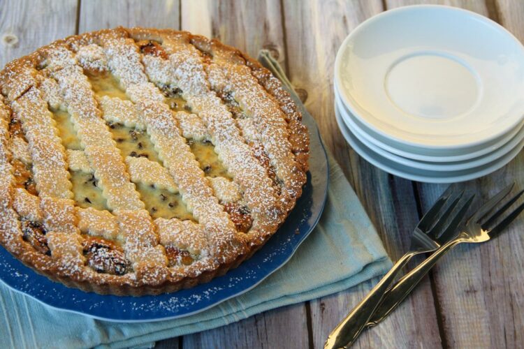 Crostata con ricotta e gocce di cioccolato