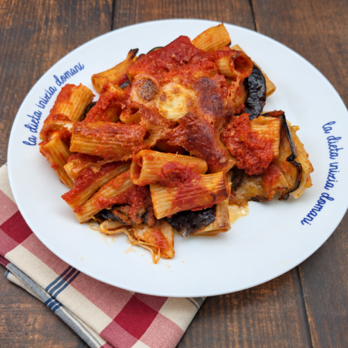 Pasta al forno con melanzane fritte